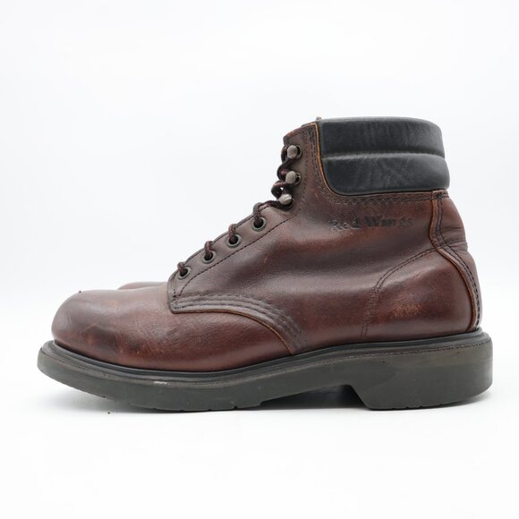 Red Wings Steel Toe Work Boots Men\'s Size 6 E Brown Leather 2245